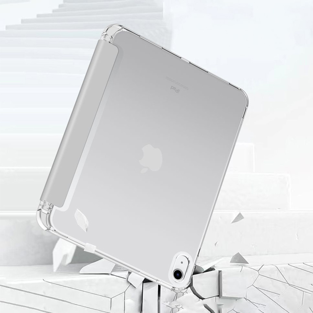 Etui z klapką Tech-Protect SC Pen Hybrid do Apple iPad 10 gen. 2022, szare z przezroczystym tyłem